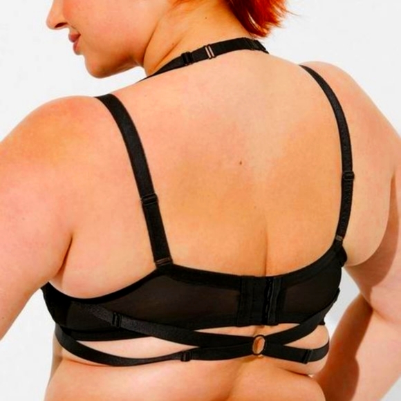 ❤️NWT VINTAGE TORRID BRALETTE STRAPPY BREAST HARNESS BONDAGE LINGERIE PLUS SIZE - Picture 3 of 11